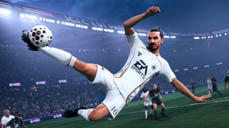 Cena de partida de futebol no jogo EA Sports FC 27