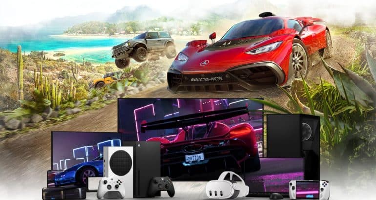 Xbox Cloud Gaming em diferentes dispositivos com Forza Horizon 5